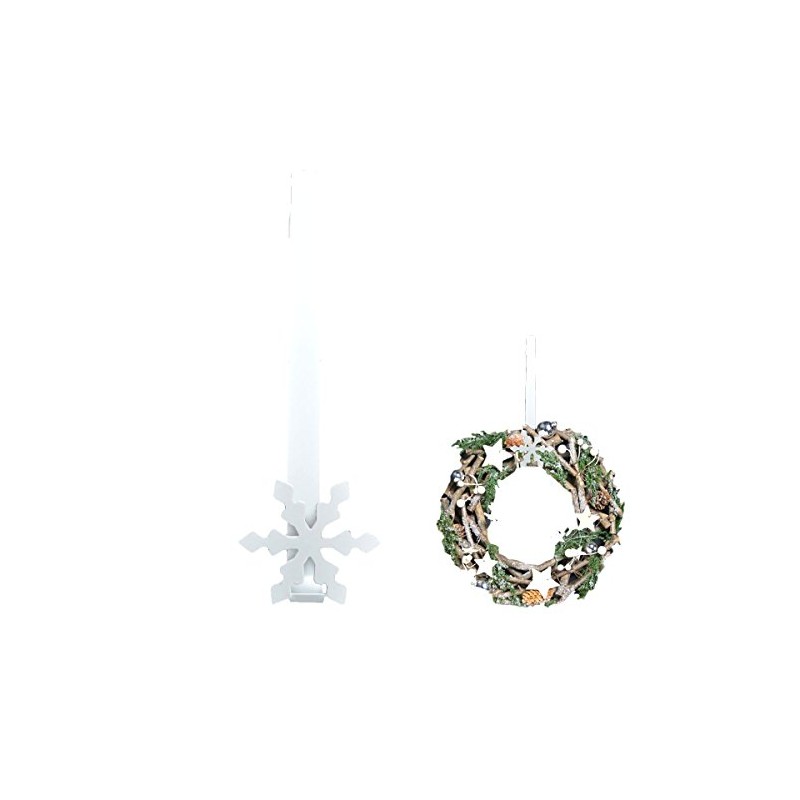 1x Snowflake Over The Door 'Christmas' Wreath Hanger- Red or
