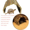 Hamiledyi Wooden Reptile Hideout Bearded Dragon Bendy Bridge Climbing Ladder