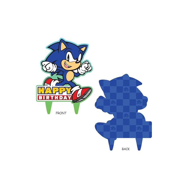 Decoración para tartas de cumpleaños de Sonic Gamer