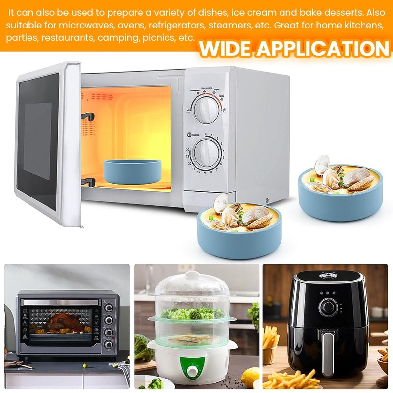 3-Pack Silicone Egg Bite Molds for Air Fryer, Oven, Microwave