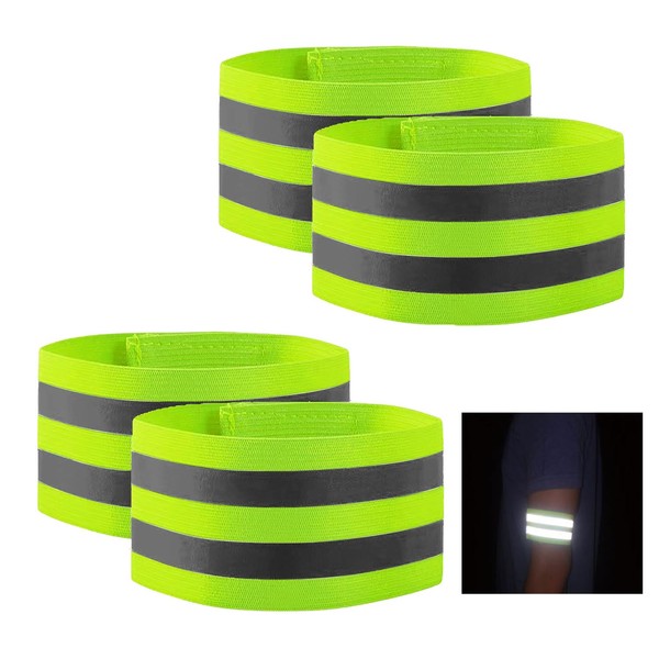 GeekerChip Pack of 4 Reflective Bands, Universal Double Reflective Bands,