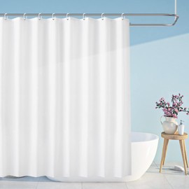 Carttiya Anti-Mould Shower Curtain, EVA Bath Curtain, No Odours, BPA-Free, Waterproof, Antibacterial
