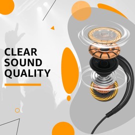 Retevis Walkie Talkie Earphones with Microphone, 2-Pin Retractable Coils Earphones, Compatible RT24 RT27 RT22 RT622 Two-Way Radios C-type Headphones Two-Way Wireless Headset (Pack of 1)