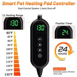 Cat Heating Pad, Waterproof Heated Cat Dog Bed with Adjustable Temperature & Timer, Electric Pet Mat for Indoor Cats Dogs, Chew Resistant Steel Cord（Medium : 28"x20" Brown）