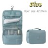 Hanging Toiletry Bag for Travel – Foldable Polyester Organizer with