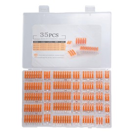 Fudeshe 35Pcs 221 Lever Nuts,Lever Wire Nuts Connectors Kit,Compact Splicing Wire Connector Assortment, (16x) 221-412, (12x) 221-413, (8X) 221-415