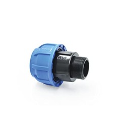 Screw Hose Connection Polypropylene (PP) Fitting Quality Product Mega Selection All Sizes for Polypropylene (PE) Pipes Clamp Connector Drinking Water Angle (Transition AG, 32 – (1 Inch)