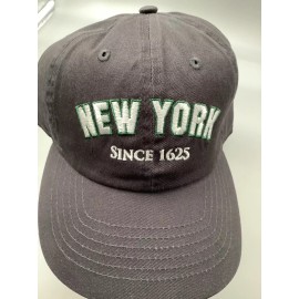 Newhattan New York Since 1625 Baseball Cap  Hat Charcoal GREY Unisex  Strapback Newhattan