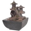 vidaXL Zimmerbrunnen mit LED Beleuchtung Pumpe Springbrunnen Tischbrunnen Dekobrunnen Wasserspiel