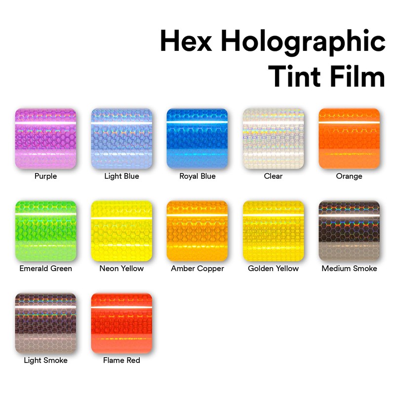 12"x120" Hex Holographic Headlight Tint Gloss Emerald Green Taillight Fog