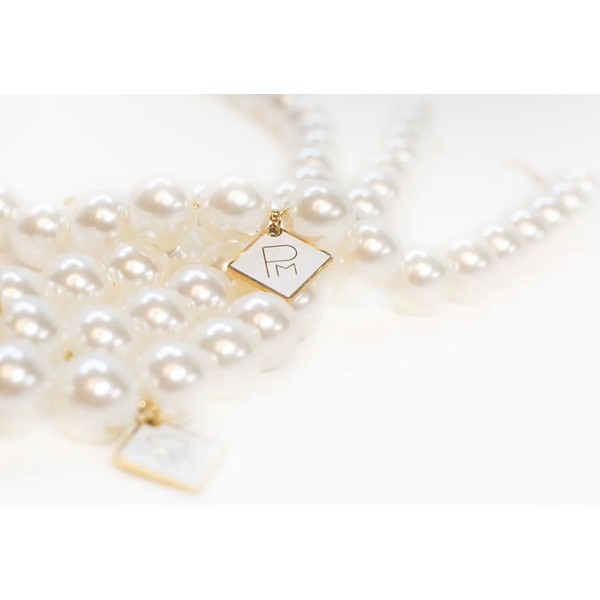 Pooch Mode Dog Pearl Necklace with Charm (X-Small)