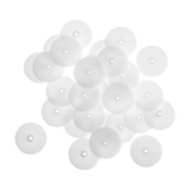 Bettomshin Plastic Gear 482A 0.5 Modulus Pulley Belt Shaft Robot RC Motor Hand DIY Mechanical Parts Kit White 30pcs