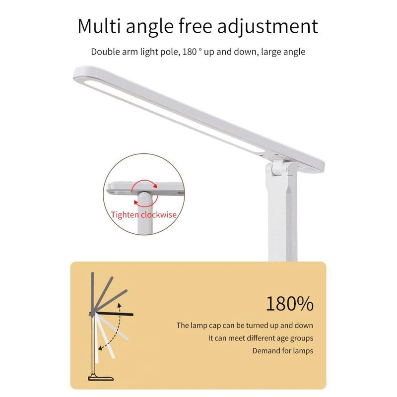 1xTouch LED Desk Lamp Bedside Study Reading Table Light USB