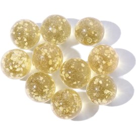 10 Pcs Gold Marbles Glow in The Dark Marbles for Glass Marbles Glass Ball Luminous Glass Ball Runs for Marble Games DIY and Home Decoration Dice and Marble Games(12mm/0.47in)