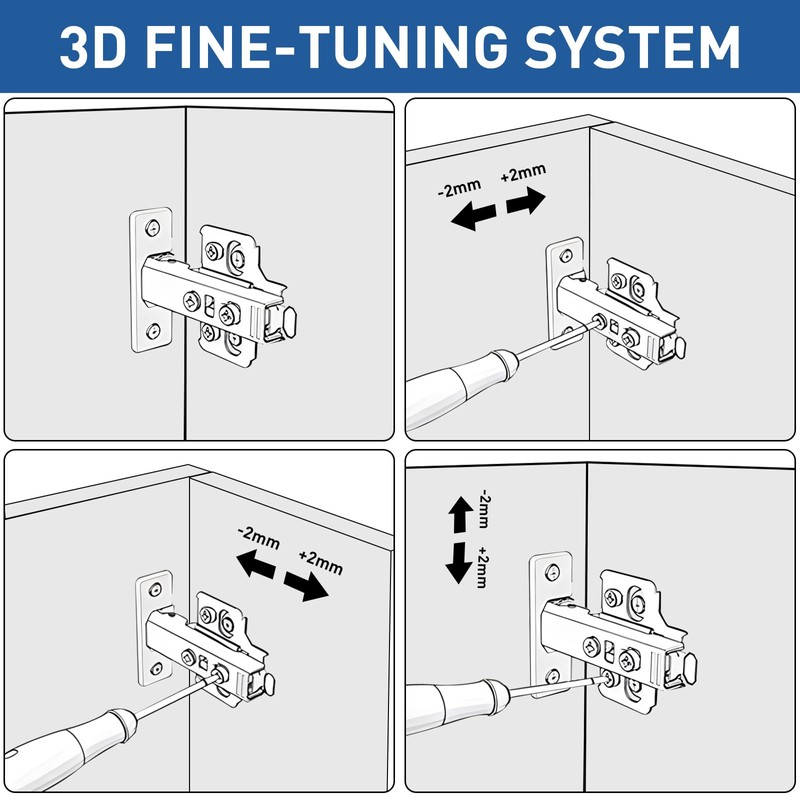 TamBee Corner Cabinet Hinge Bifold 175 Degree with Repair Plate