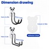 Hat and Coat Wall Mount Hook,4pcs Panda Hooks for Key