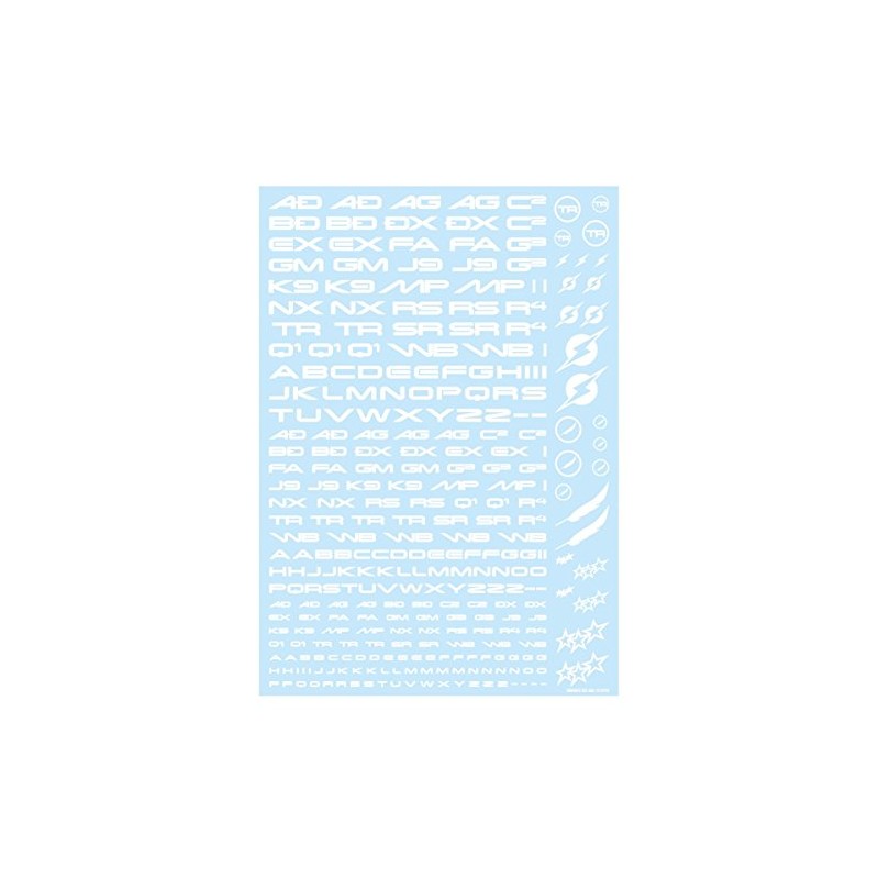 Hikyu Parts TR3-A-WHI TR Decal 3 Alphabet White 1 Piece