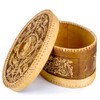 Bread and Salt Design Birch Bark Bread Box, Large Capacity