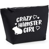 Hippowarehouse Crazy hamster girlprinted make up cosmetic wash bag 18x19x9cm