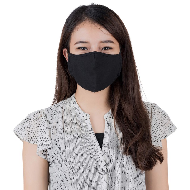 LOFBAZ Cloth Face Coverings Cotton Fabric with Filter Pocket Washable