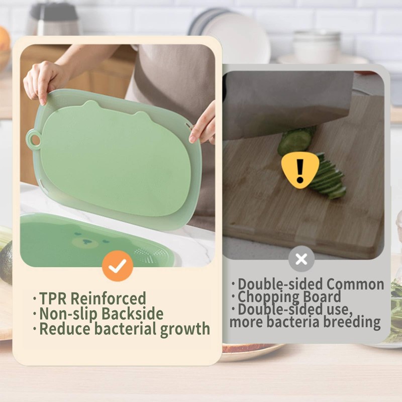 Cutting Boards for Kitchen Dishwasher Safe,Large Plastic Cutting Board(8.5"×13.5")