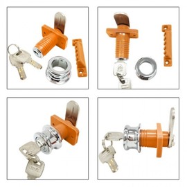 New Ball Handle Locker Lock Key for Saunas, Gyms, Hospitals - Wardrobe, Shoe Cabinet, Cabinet 18mm/50mm 2ea