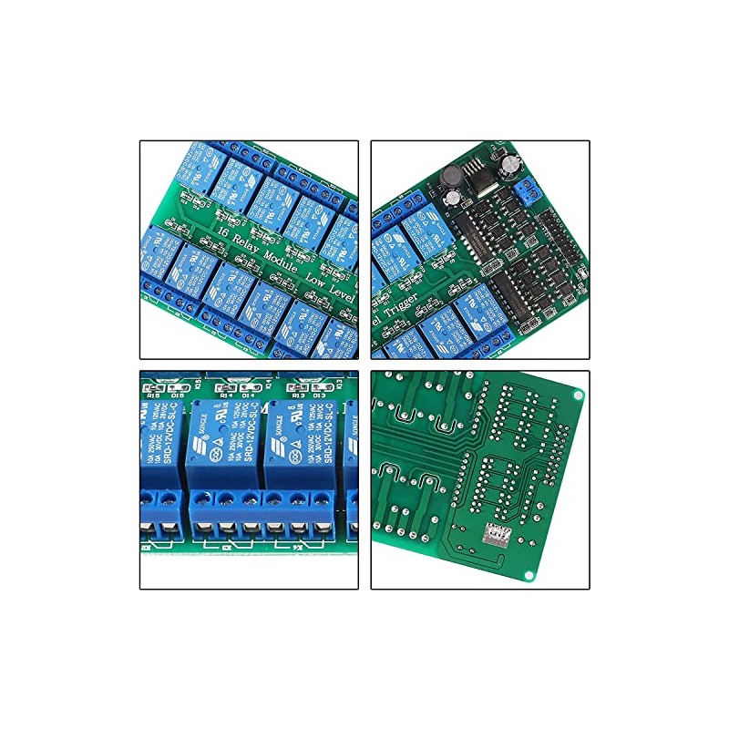 12V 16-Channel Relay Interface Board Module Optocoupler LED LM2576 Power