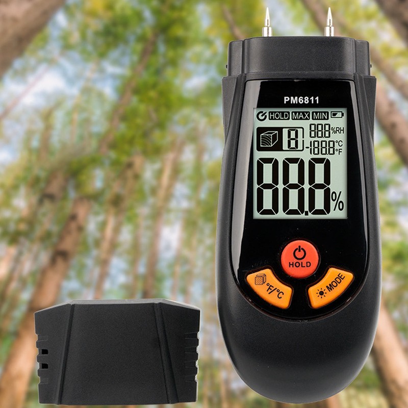 Wood Moisture Meter Woodworking Digital Water Leak Detector Damp Tester