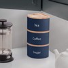 EHC Tea Coffee Sugar Canister Set, Set of 3 Stackable