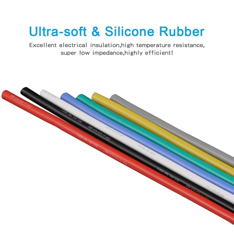 BNTECHGO 12 Gauge Silicone Wire Kit 7 Color Each 3