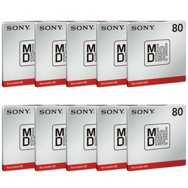 Recording Mini Disc, MDW80T, 80 Minutes, Set of 10, Stock Limited