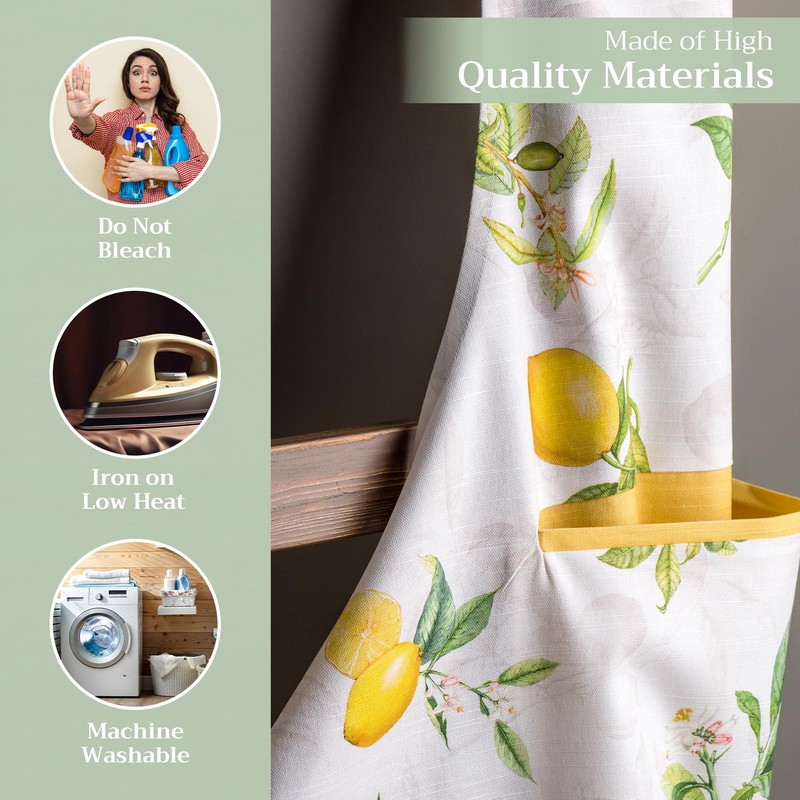 Maison d'Hermine 100% Cotton 1-Piece Kitchen Apron with Adjustable Neck