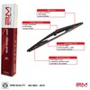 2M PLASTIC Rear Wiper Arm Blade Factory OEM Style Replacement