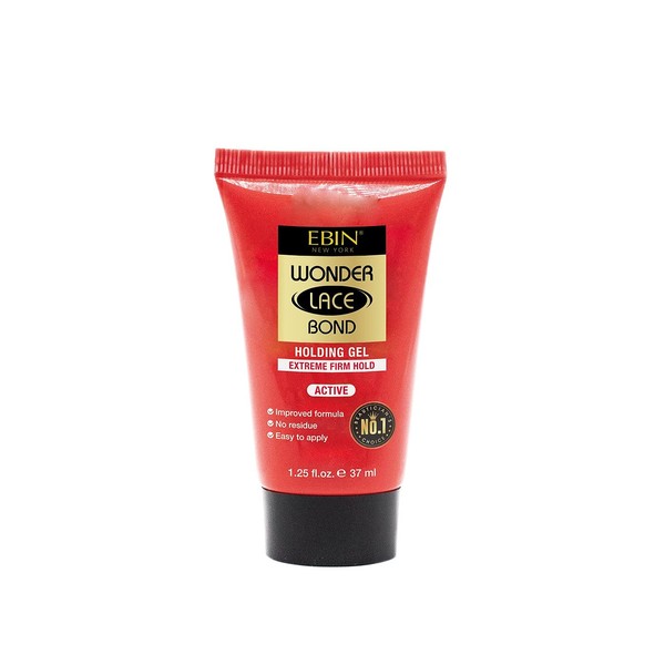 EBIN New York Wonder Lace Bond Gel for Holding Wigs and Closures 1.25 Oz Travel Size (Extreme Firm Hold)