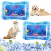 QSCFKL 2 Pack Water Sensory Play Mat for Cat, Upgraded