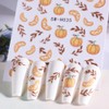 Fall Nail Art Stickers Maple Leave Pumpkin Nail Decals 6