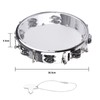 Tambourine, Handbell, Jingle Bell Double Row Metal Cymbals Drum Instrument,