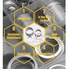 508 pcs Automotive Metric Oil Drain Plug Gasket Aluminum Flat