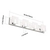 Aipsun 4 Lights Modern LED Vanity Light for Bathroom Frosted