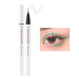 SKYVII Cute Color Waterproof Eyeliner Liquid Pen, Long Lasting, Beginners, Women's, Color Teardrop Bag, Ultra Fine Black & White, 12 Colors, Quick Drying, Waterproof, Smear-Resistant, Long-Lasting