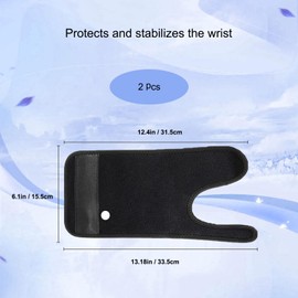 Wrist Widget, 1 Pair Wrist Strap, Wrist Splint with Adjustable Compression Strap, Support Day & Night, Relieves Tendonitis, Hand Pain, Sports Injuries and DeQuervain's Tenosynovitis (Black)