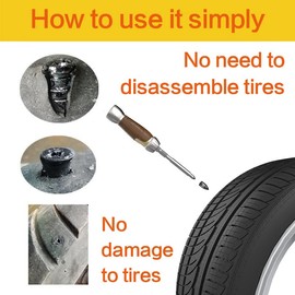 NORSHIRE Tire Repair Glue Super Glue Rubber Cement for Side bonding or tire Leakage can be Used on Multiple Types of Tires Also can be Used as Gasket Sealers 12ML*2 Black