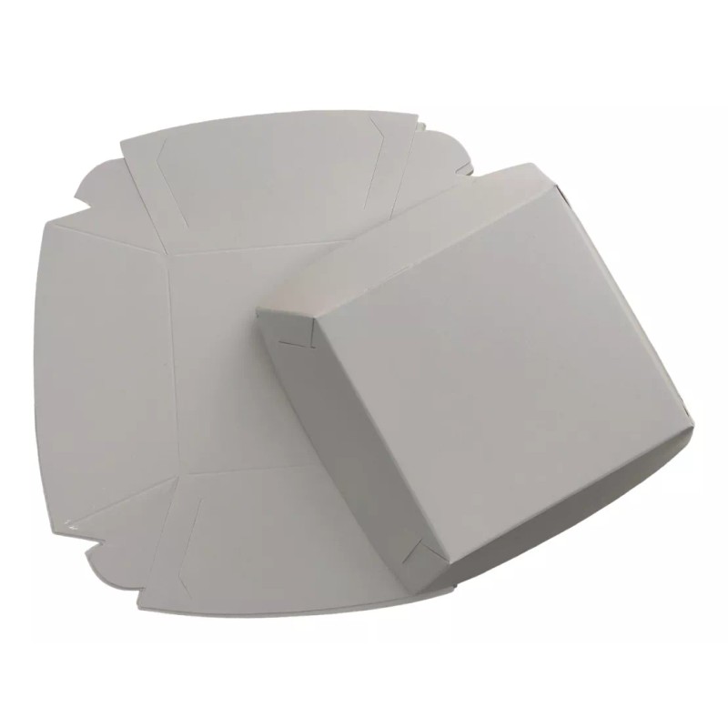 Empaques Brooks 100pz Charola Blanca Cartoncillo Para Alimentos Armable