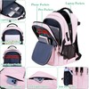 FENGDONG - Mochila para portátil con carga USB y auriculares