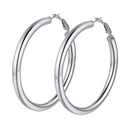 Stainless Steel Big Hoop Earrings For Women Fashion 60mm Earring Hoops Earing Womens Round Earrings Hypoallergenic