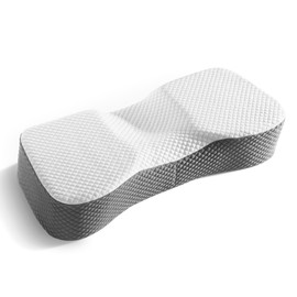 AM AEROMAX King Size Memory Foam Pillow - 6.5 Inch High Side Sleeper - Black and Gray Two-Tone Pillowcase - Memory Foam Pillow for Adults - Ideal for Side and Back Sleepers