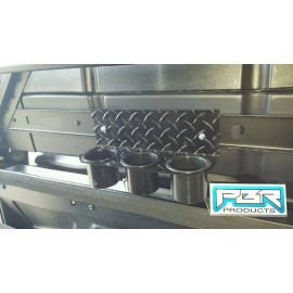 PBR Product POLARIS RANGER CREW (2010-2017) BLACK Diamond plate CUP HOLDERS (3 cup holders)