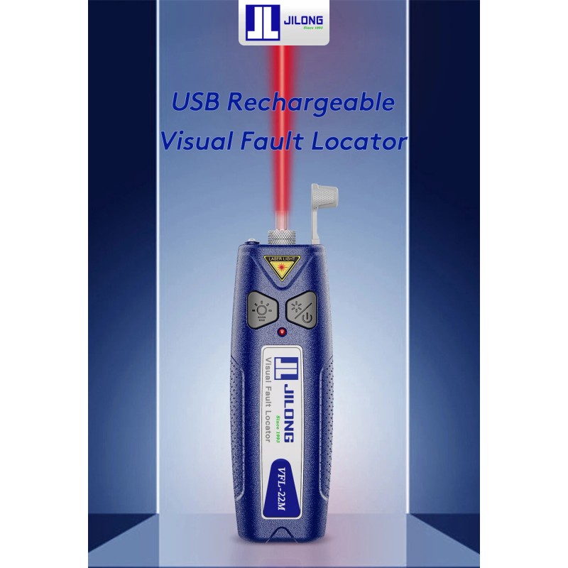 JILONG Fiber Cable Teater VFL-22M Visual Fault Locator Test Distance