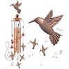 Hummingbirds Wind Chimes Decoration, Aluminum Chime, Outdoor Decor Bronze Garden