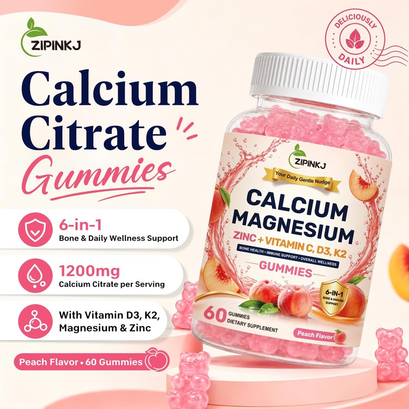 Calcium Citrate 1200mg with Vitamin D3 Gummies for Women &